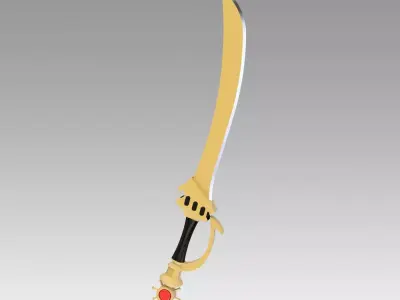 Fire Emblem Awakening Sol Katti Sword Cosplay Weapon Prop 3D model