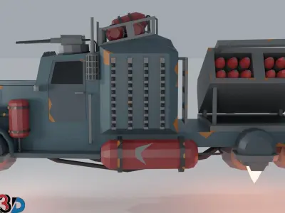 Scifi Car Collection Low Poly Free low-poly 3D model