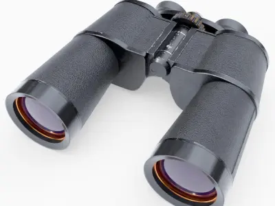 Old binoculars 10x50 3D model