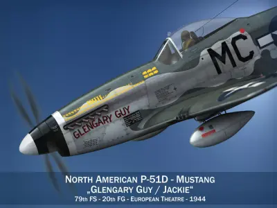 North American P-51D Mustang - Glengary Guy 3D model
