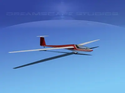 DG-400 17-Metre Sailplane V10 3D model
