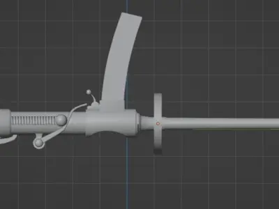 Villa Perosa Aircraft Submachinegun 3D model