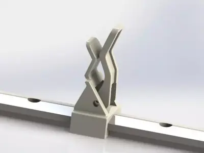 Wall mount clamp 3D model