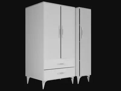 White Closet 3D model