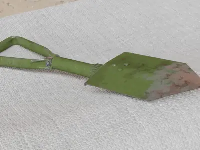 Military Folding Shovel Low-poly 3D model