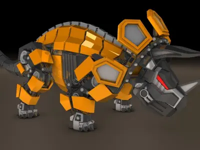 Robot Triceratops 3D model