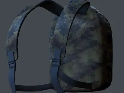 Backpack Camping Generic military human bag storqge baggage Low-poly 3D model