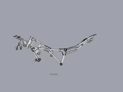 HONDA VTR850RR V3 ELECTRIC SUPERCHARGED WITH SUBFRAME 3D model