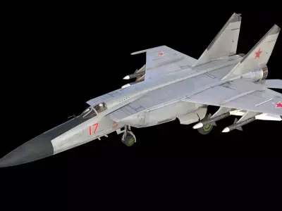 MiG-25P russian fighter jet 3D model