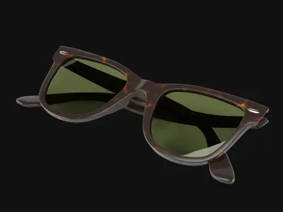 Hipster Sunglasses 02 3D model