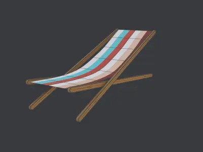 Low Poly Beach Chair Low-poly 3D model