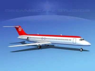 Douglas DC-9-30 Northwest 3D model