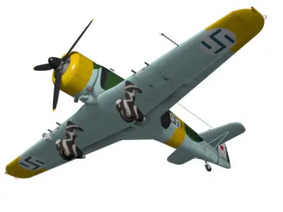 fokker D-XXI Finnish Air Force  3D model