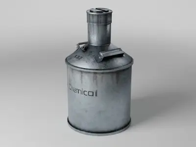 Chemical Gas Land mine Low Poly 3D Model Low-poly 3D model