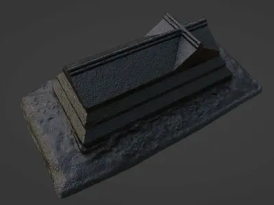 Tomb Grave Stone Sarcophagus Cemetery Graveyard Asset Photo-Scan Low-poly 3D model