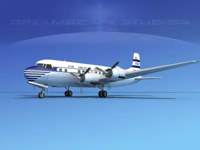 Douglas DC-6 Pan American 3D model
