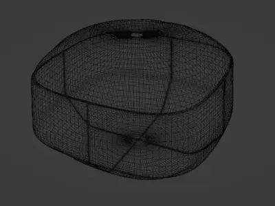 Leather stool Free 3D model