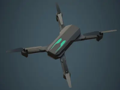 Quadcopter 1A Low-poly 3D model