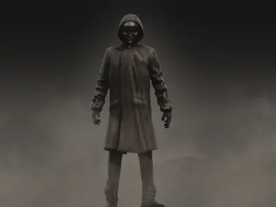 Squid Game Front man Low-poly 3D model