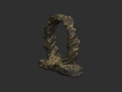 Stone Portal 1 - Spider Low-poly 3D model