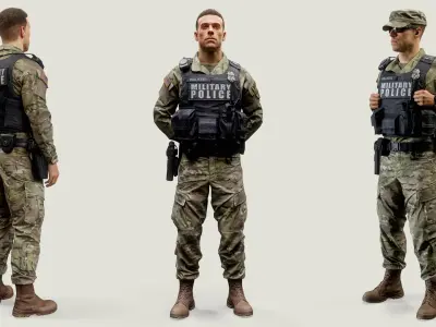 US Military Police Soldier 3D model