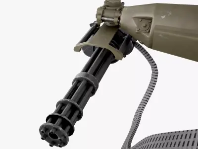 Machine Gun M134 Ver 2 Low-poly 3D model