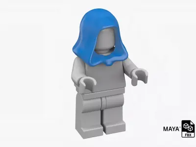 Lego Hoodie Hat with Minifigure 3D model