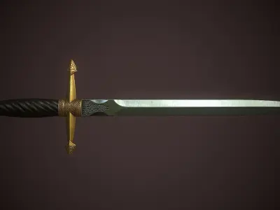 Medieval Dagger - game ready model Low-poly 3D model