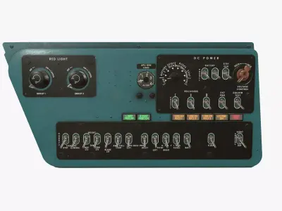 Mi-8MT Mi-17MT Right Side Console English Low-poly 3D model