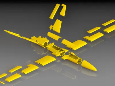 V-1 Hurricane 3D print model