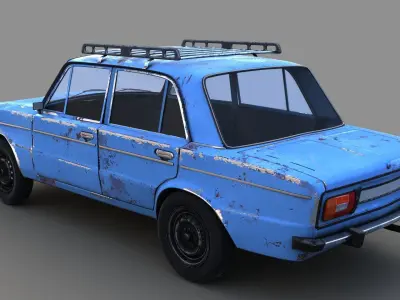 VAZ 2106 Base and Wheels FREE Free 3D model