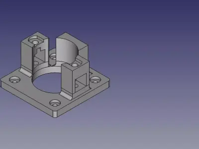 Simple holder for 28BYJ-48 Stepper Motor Free 3D print model