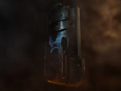 PoliceShield weapon from game dota Low-poly 3D model