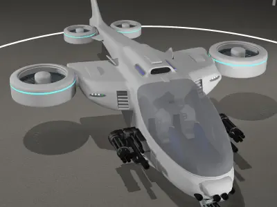 TiltRotor Quadcopter 3D model