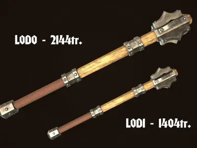 Mace 15 Low-poly 3D model