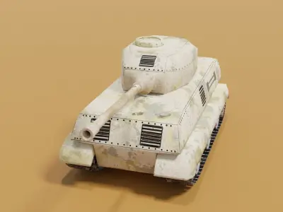 TANK 1 tiger Low-poly 3D model