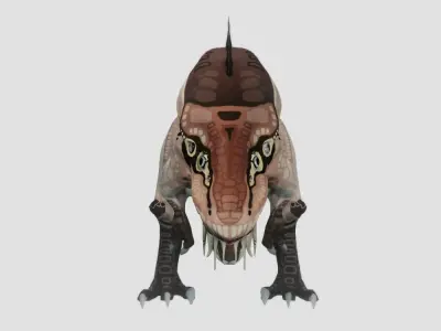 Cartoon T-Rex Dinosaur Low-poly 3D model