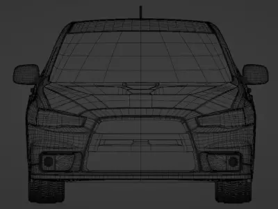 Mitsubishi lancer evo Free 3D model