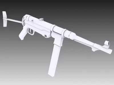 MP40 3d Model machine gun 3D model