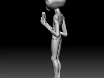 Alien Statue - 0290 3D print model