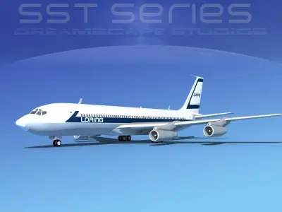 Boeing 707-320 SS loring Air Charter 3D model