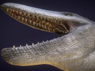 Tylosaurus Low-poly 3D model