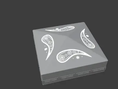 Uzbek national doppi 3D model Low-poly 3D model Free low-poly 3D model