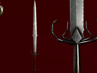 Drow Greatsword Low-poly 3D model