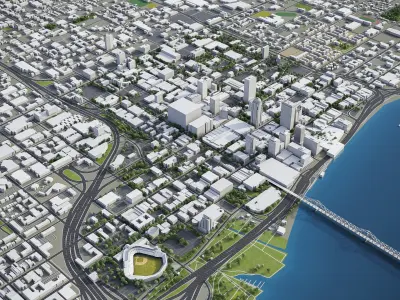 Louisville Low-poly 3D model