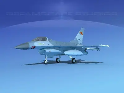 Gen Dyn F-16A Falcon V31 Indonesia 3D model