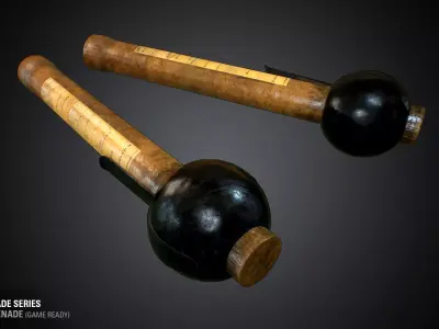 Rohr Ball Grenade - WWI Grenade Series Low-poly 3D model