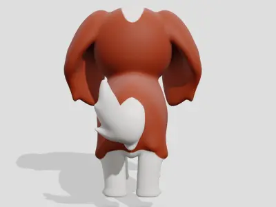 Cute dog  Cavalier King Charles Spaniel  3D model