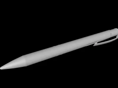 Chrome Pen 3D model