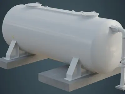 Industrial Gas Tank 5A Low-poly 3D model
